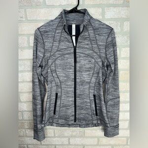 Lululemon Define Jacket Space Dye Camo Seal Grey Deep Coal Womens Size 8 - 0341